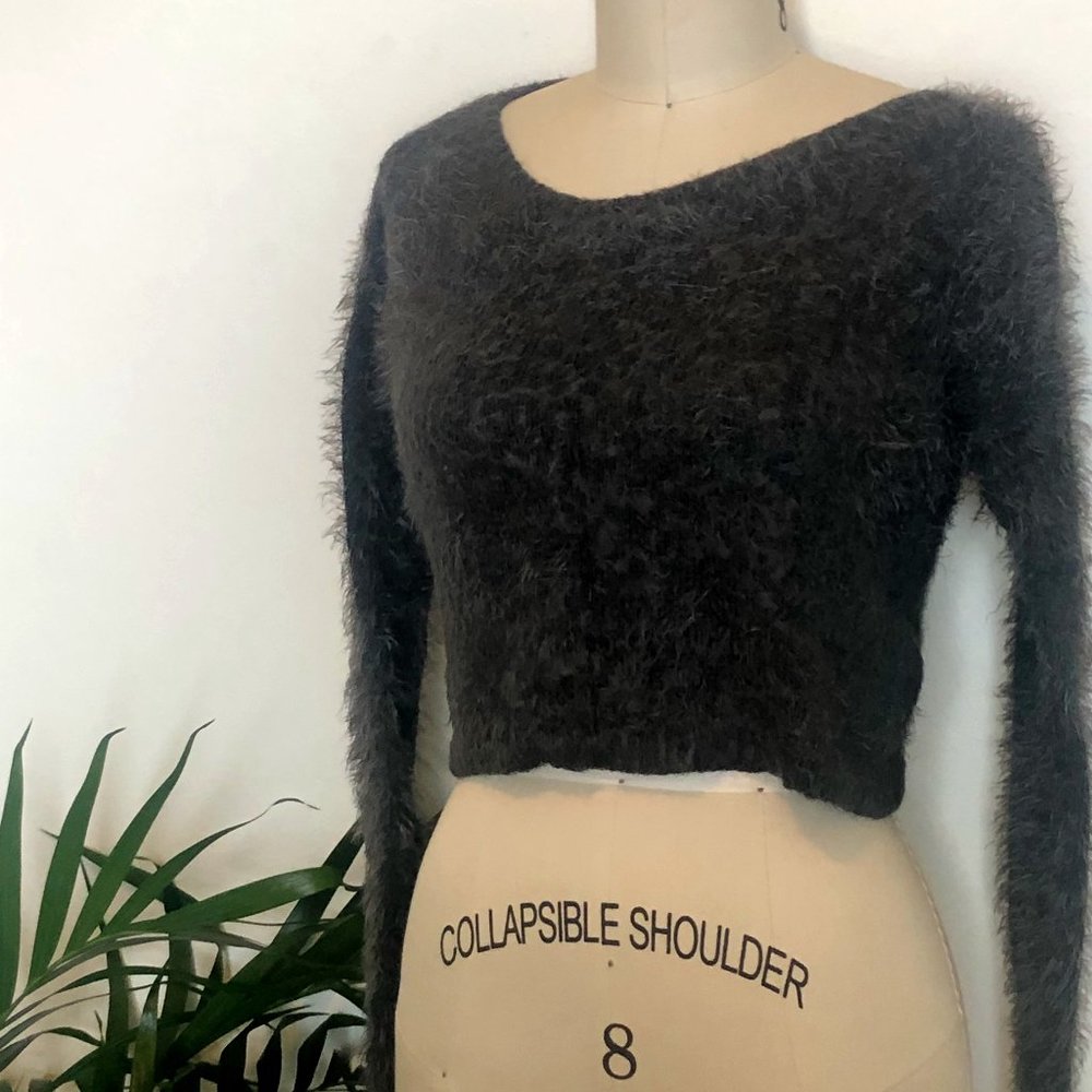 Cropped Fur Sweater